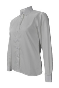R233  大量訂造女裝恤衫  網上下單白色恤衫   來樣訂造女裝長袖恤衫   恤衫製造商 